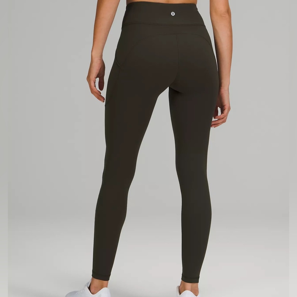 Lululemon 25” Invigorate High Rise Dark Olive size 4
